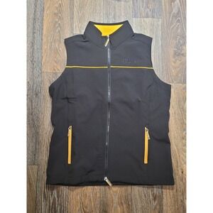 Stryker Womens Softshell Full Zip Vest Black Yellow Corporate Logo Size Medium